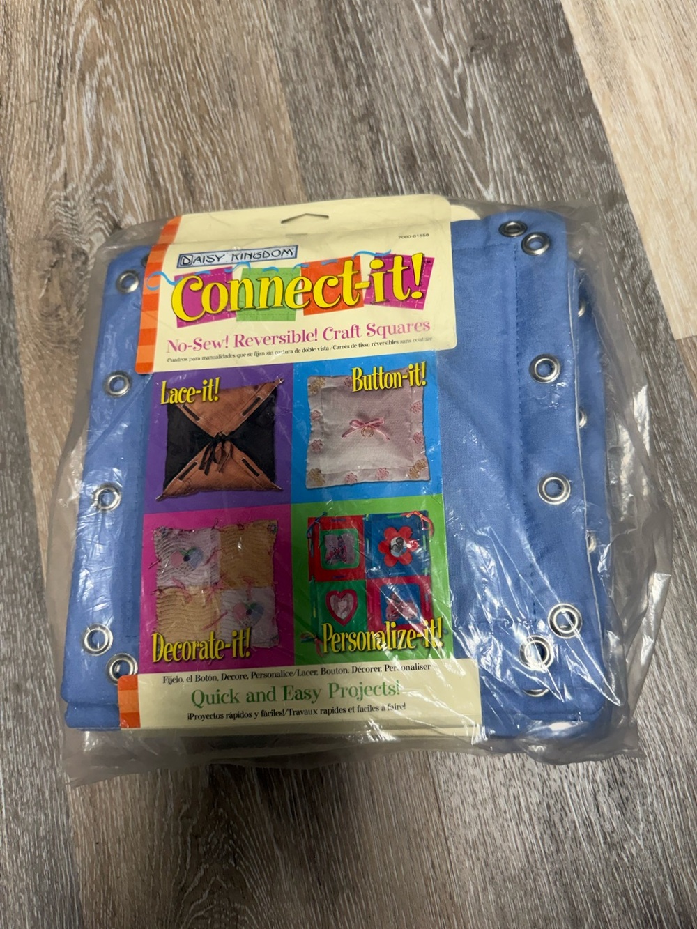 VTG Daisy Kingdom Connect-It No Sew Craft Squares Lot of 3 Packs Blue 7000-81558